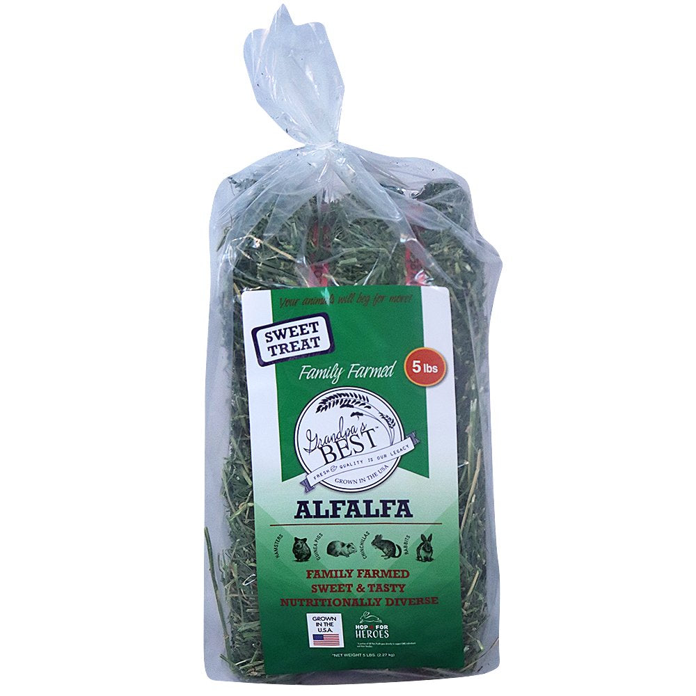 Grandpa'S Best Alfalfa Hay Mini Bale for Small Animals - 5Lb Animals & Pet Supplies > Pet Supplies > Small Animal Supplies > Small Animal Food Grandpa's Best LLC   