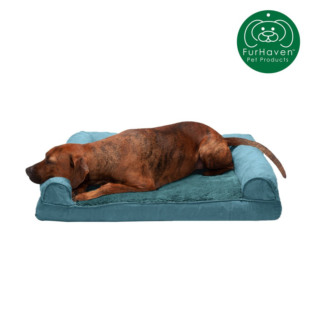 Furhaven Pet Products | Dog Bed Full Support Orthopedic Ultra Plush Sofa-Style Couch Bed for Dogs & Cats, Gray, Jumbo Plus Animals & Pet Supplies > Pet Supplies > Cat Supplies > Cat Beds FurHaven Pet L Deep Pool 