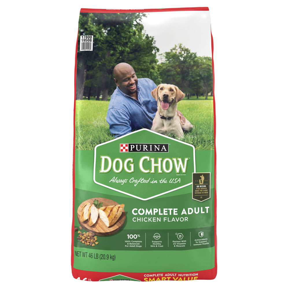 Purina Dog Chow Complete Adult Dry Dog Food Kibble with Chicken Flavor, 44 Lb. Bag Animals & Pet Supplies > Pet Supplies > Small Animal Supplies > Small Animal Food Nestlé Purina PetCare Company 46 lbs  