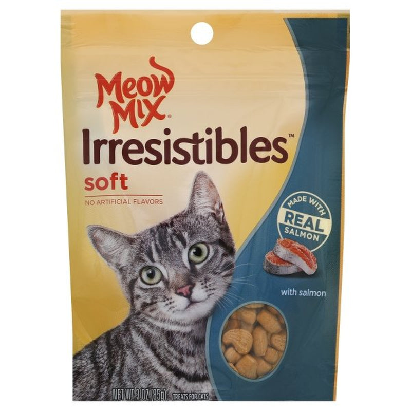 Meow Mix Irresistibles Cat Treats - Soft with Salmon, 12-Ounce Bag Animals & Pet Supplies > Pet Supplies > Cat Supplies > Cat Treats The J.M. Smucker Company 3 oz  