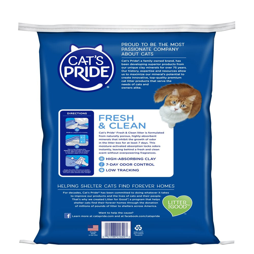 Cat'S Pride Fresh & Clean Scented Non-Clumping Cat Litter, 20-Pound Bag Animals & Pet Supplies > Pet Supplies > Cat Supplies > Cat Litter Oil Dri Corporation of America   