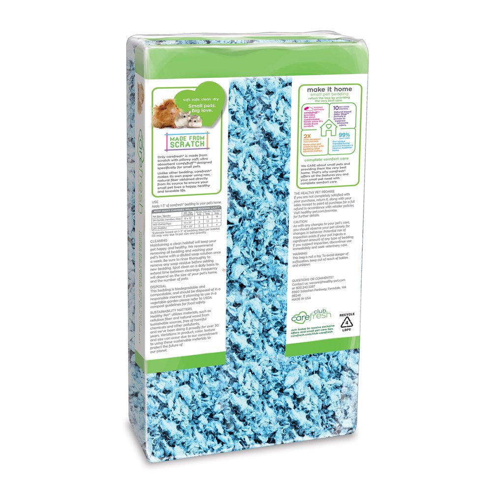 Carefresh Natural Soft Paper Fiber, Small Pet Bedding, Blue, 23L Animals & Pet Supplies > Pet Supplies > Small Animal Supplies > Small Animal Bedding Healthy Pet   