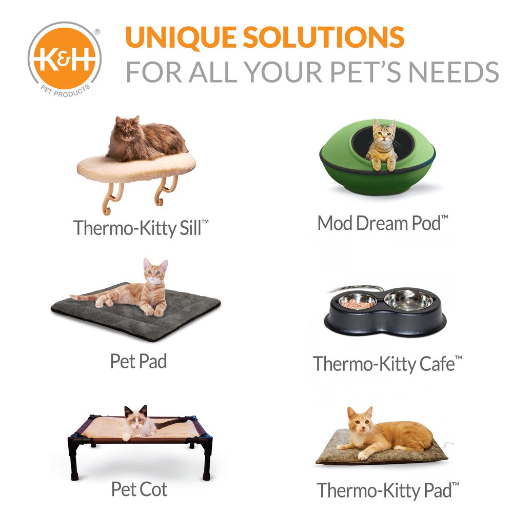 K&H Thermo Kitty Pet Cat Bed, Green Animals & Pet Supplies > Pet Supplies > Cat Supplies > Cat Beds K&H Pet Products   