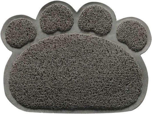 PVC Cat Litter Mat - Waterproof Paw Shaped Mat Feeding Mat Litter Box Mat for Pet Kitten Puppy, Gray, 30 * 40Cm Animals & Pet Supplies > Pet Supplies > Cat Supplies > Cat Litter Box Mats YSSBL   