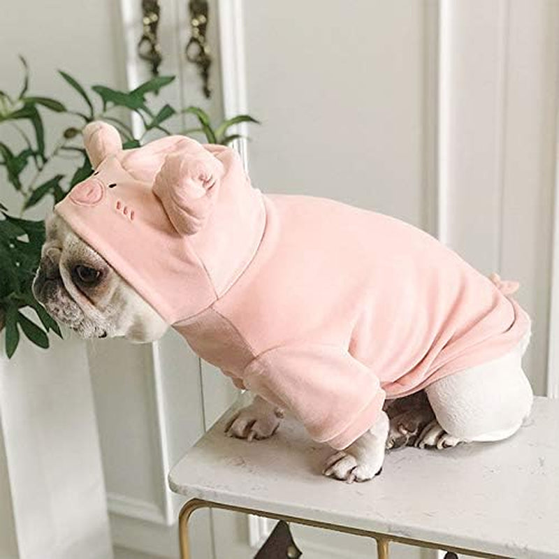 Dog Sweater, Pet Pig Pattern Sweatshirt for Small Dogs Cats, Puppy Hoodie Jacket for Spring, Winter & Autumn, French Bulldog Warm Apparel Outfits, Novel Design Cute Dog Vest Animals & Pet Supplies > Pet Supplies > Dog Supplies > Dog Apparel Zakynuye   