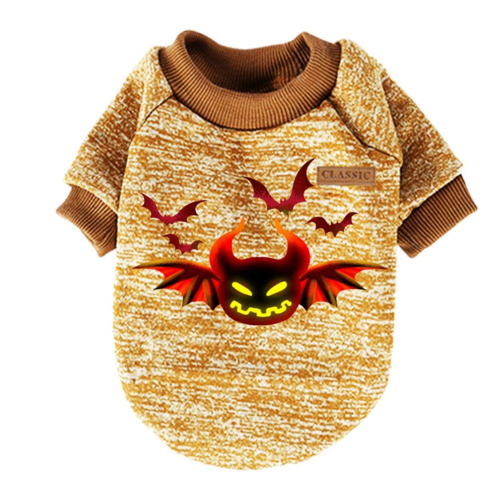 Topumt Pet Clothes the Halloween Cat Dog Sweater, Dog Sweatshirt, Dog Apparel, Pet Sweatshirt Animals & Pet Supplies > Pet Supplies > Cat Supplies > Cat Apparel Topumt XL Khaki 