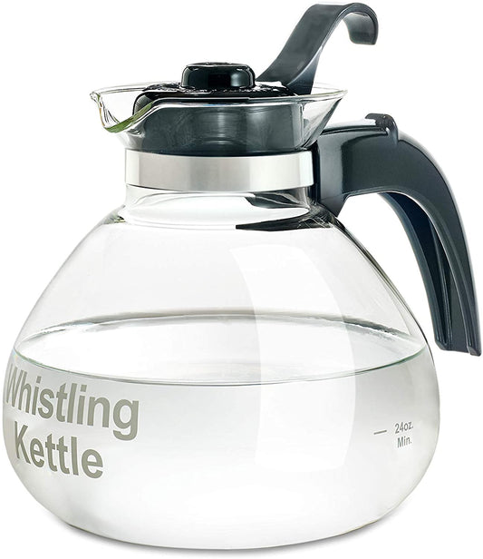 CAFÉ BREW COLLECTION Borosilicate Glass Stove Top Whistling Tea Kettle - Best BPA Free Whistling Tea Kettle - Best Glass Tea Kettle - 12 Cup Stovetop Glass Whistling Tea Kettle by Medelco Animals & Pet Supplies > Pet Supplies > Dog Supplies > Dog Apparel Medelco   