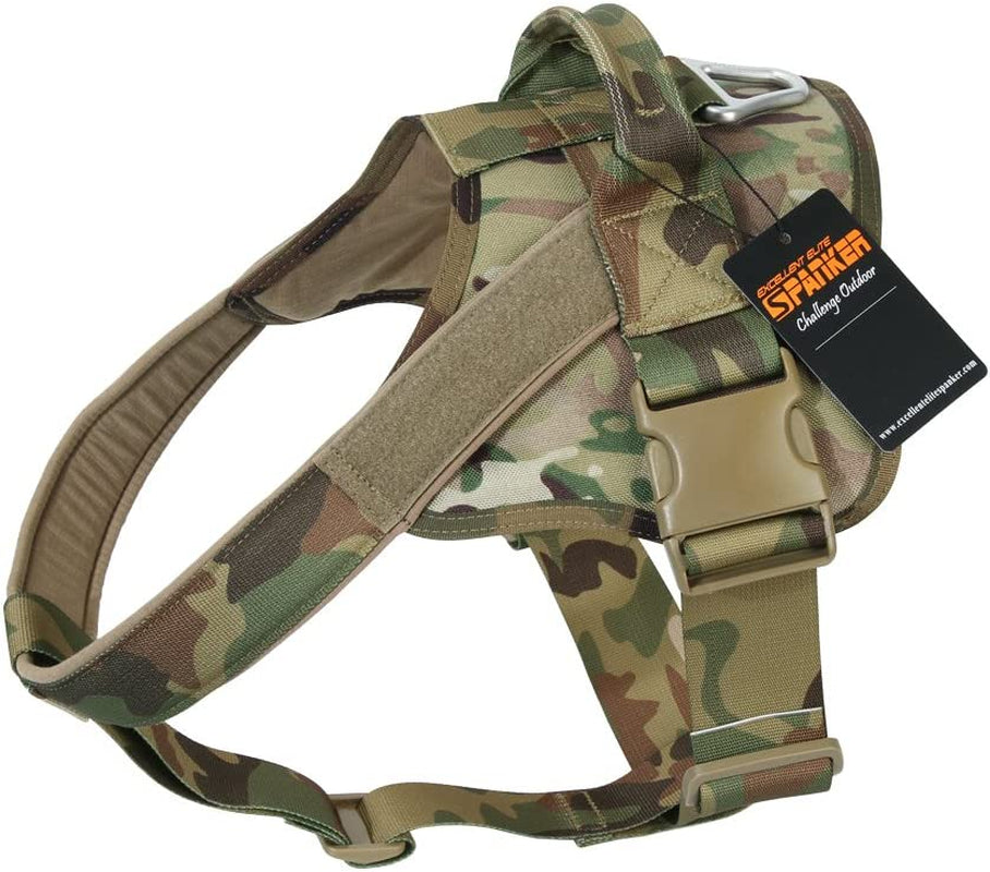 EXCELLENT ELITE SPANKER Tactical Dog Harness Patrol K9 Harness Service Dog Vest Military Dog Vest Working Dog Vest with Handle(Black-L) Animals & Pet Supplies > Pet Supplies > Dog Supplies > Dog Apparel EXCELLENT ELITE SPANKER MCP L 