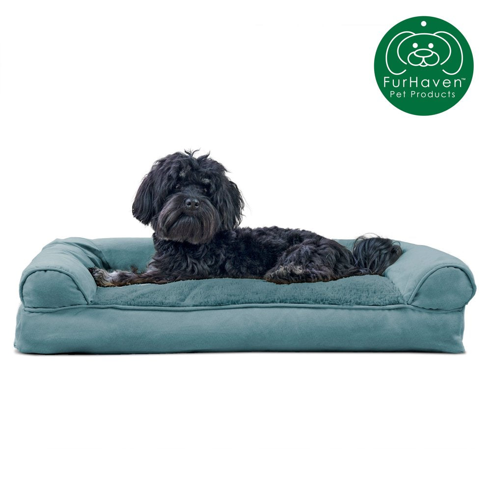 Furhaven Pet Products | Plush & Suede Pillow Sofa Pet Bed for Dogs & Cats, Espresso, Large Animals & Pet Supplies > Pet Supplies > Cat Supplies > Cat Beds FurHaven Pet M Deep Pool 