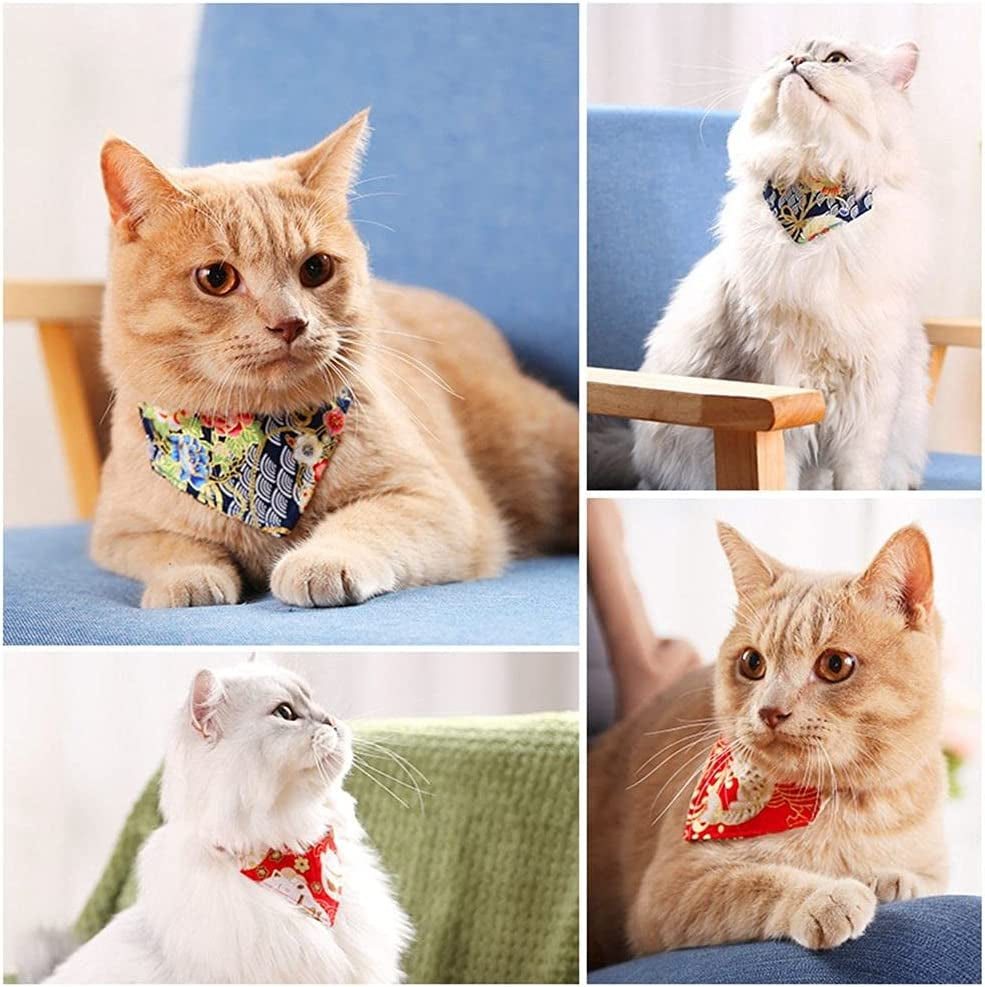 Pet Neckerchief,Trigon Scarf Handmade Cartoon Pet Supplies Cat Accessories Dog Triangle Bibs Kitten Bandana Bow Tie Cat Saliva Towel(4) Animals & Pet Supplies > Pet Supplies > Dog Supplies > Dog Apparel DIAOYIG   