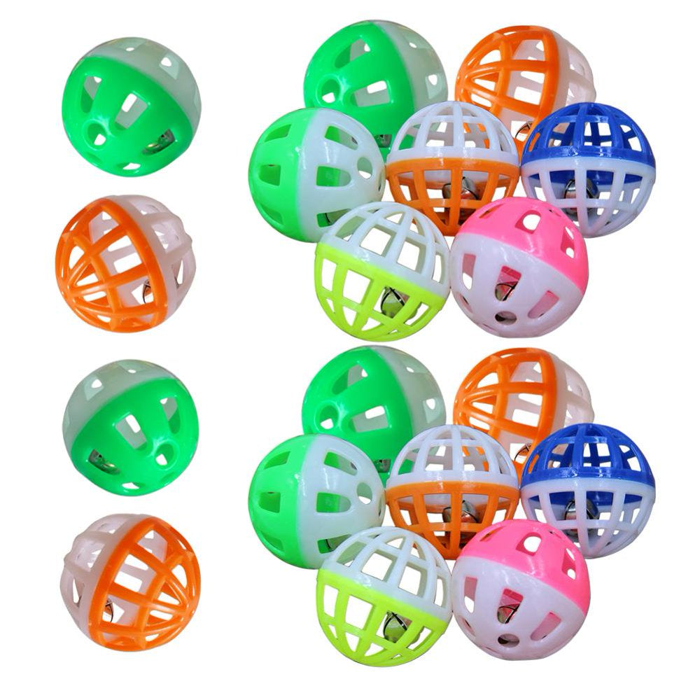 Luokeji 18PCS Pet Cat Kitten Play Balls with Jingle Bell Pounce Chase Rattle Toy Animals & Pet Supplies > Pet Supplies > Cat Supplies > Cat Toys Luokeji   