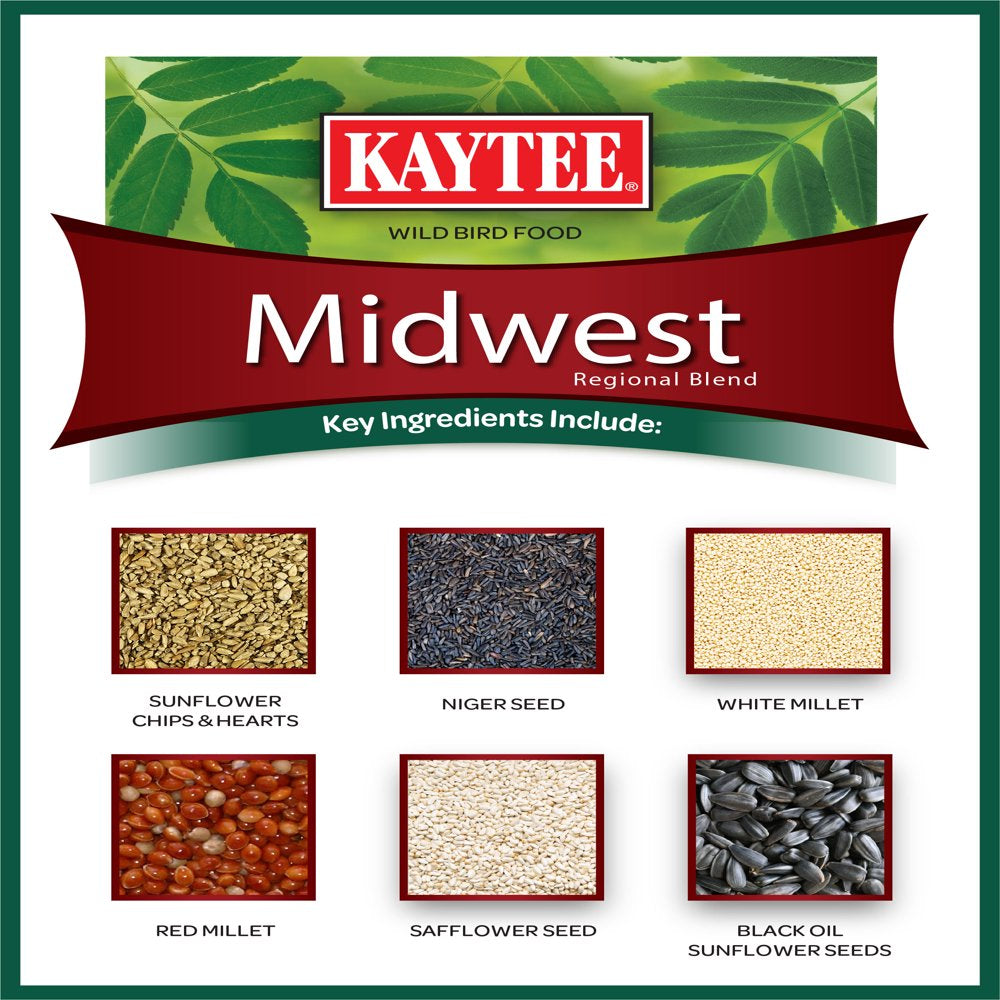 Kaytee Midwest Regional Blend, Wild Bird Feed and Seed, 10 Lbs. Animals & Pet Supplies > Pet Supplies > Bird Supplies > Bird Food CENTRAL GARDEN & PET COMPANY   