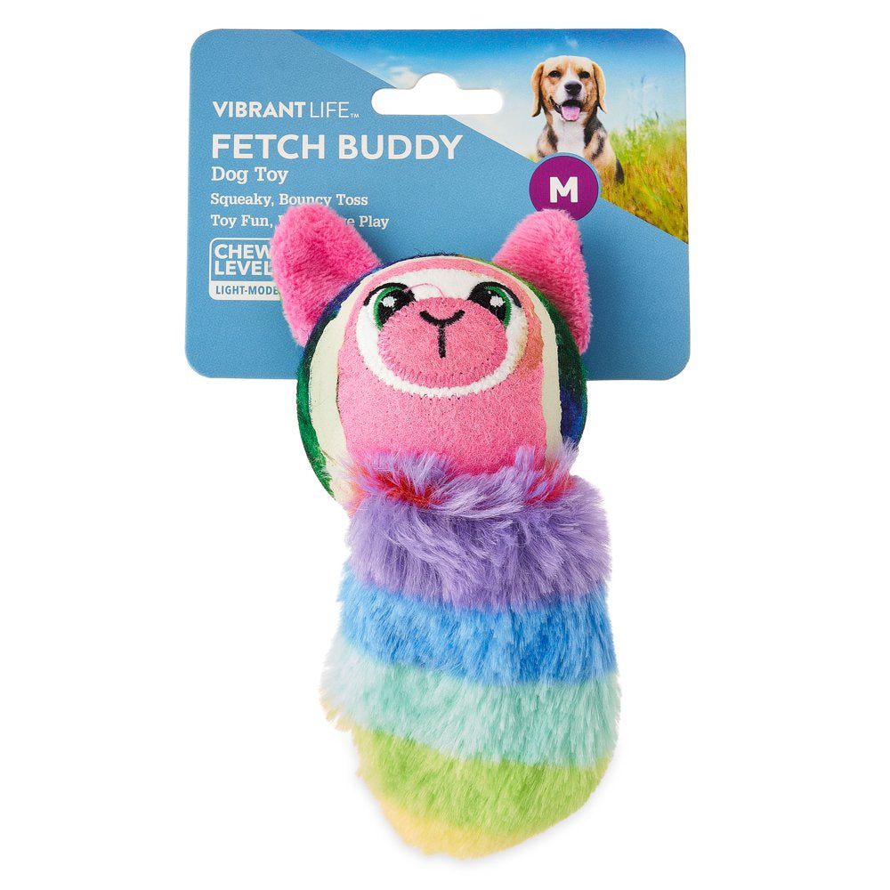 Vibrant Life Fetch Buddy Rainbow Llama Dog Toy, Medium, Chew Level 2 Animals & Pet Supplies > Pet Supplies > Dog Supplies > Dog Toys Wal-Mart Stores, Inc.   