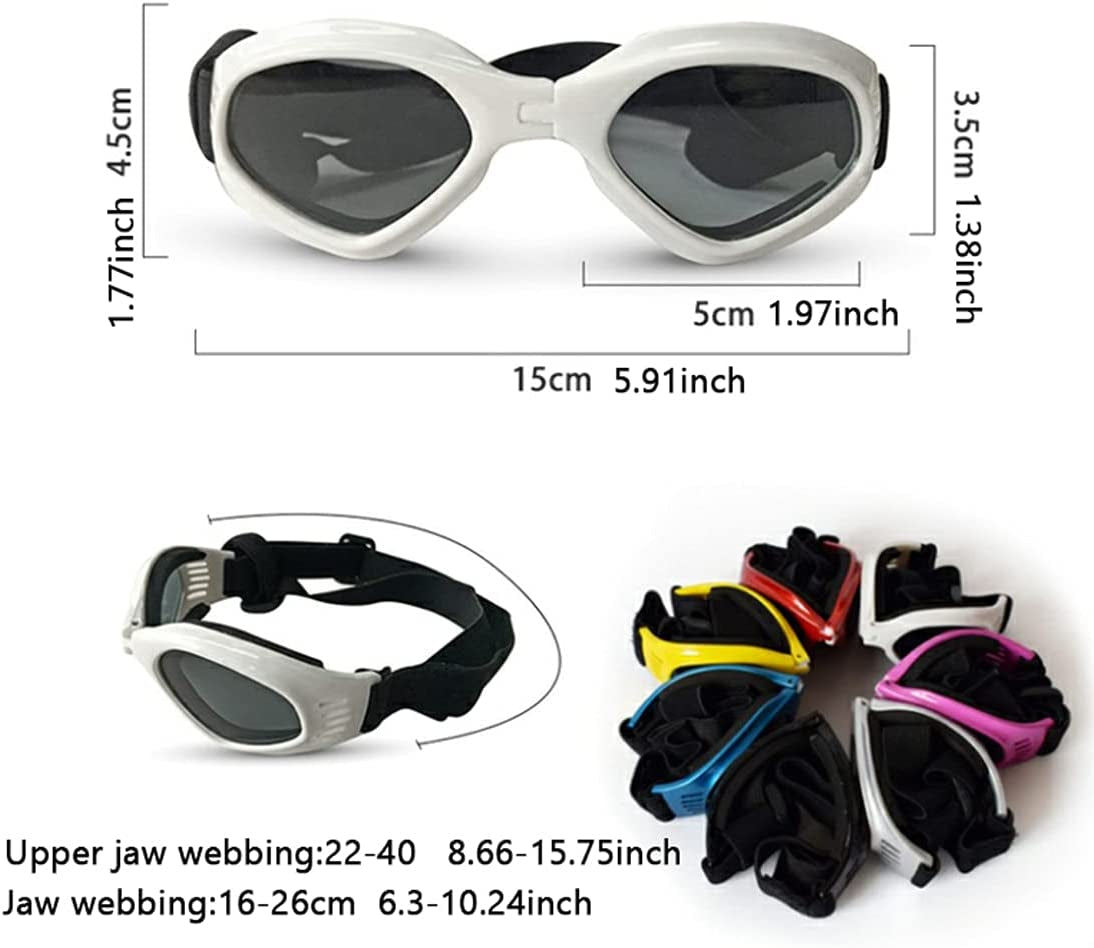 Dog Goggles Dog Sunglasses Pet Sunglasses Adjustable Eyewear Wind/Water/Snow/Uv Protection Glasses for Small Medium Dog Animals & Pet Supplies > Pet Supplies > Dog Supplies > Dog Apparel PetPhindU   