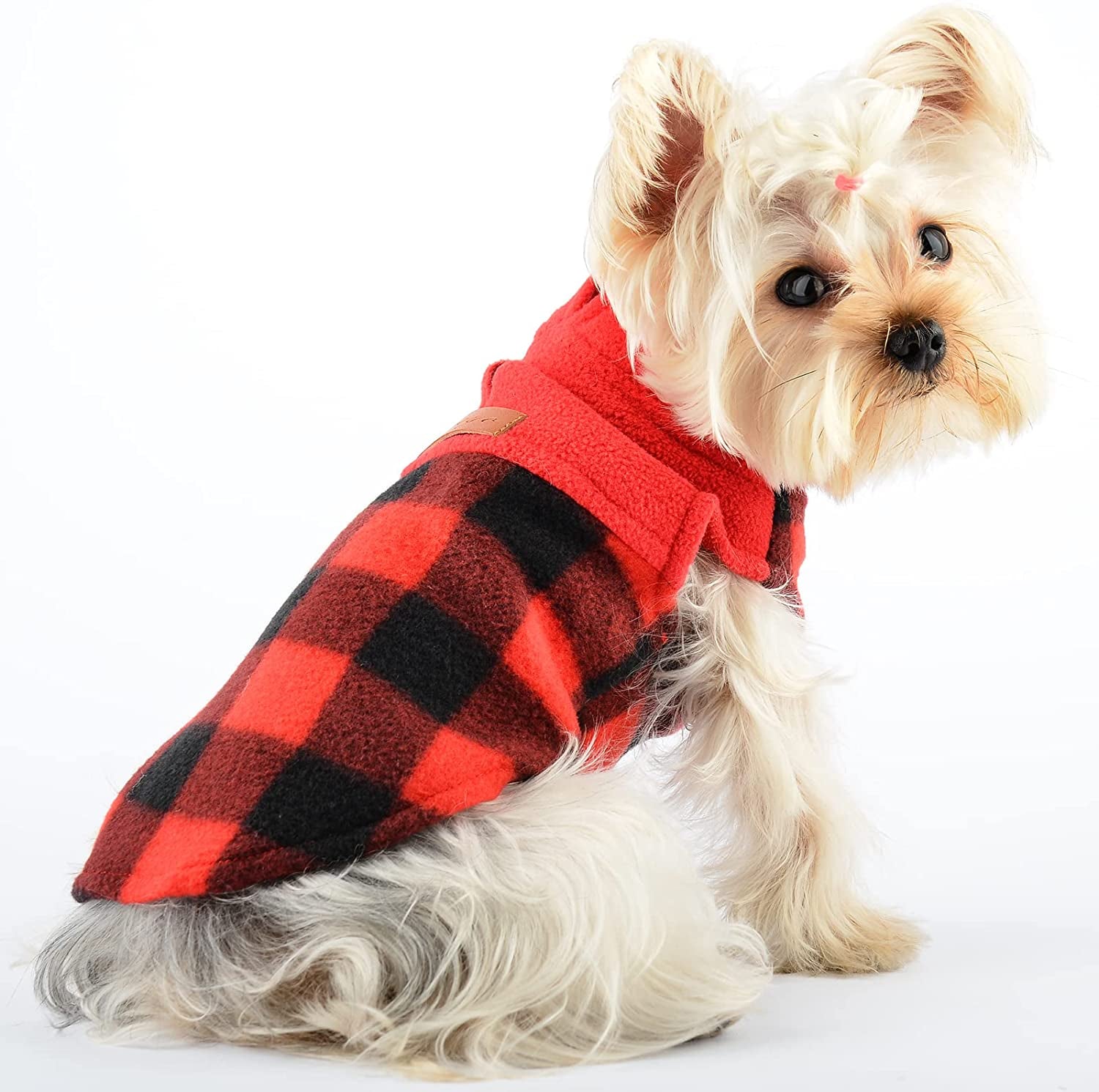 2 Pieces Valentine'S Day Chihuahua Sweater, Plaid Dog Sweaters for Small Dogs, XS Dog Clothes Winter Warm Tiny Dog Outfits for Teacup Yorkie Puppies Extra Small Breed Costume (X-Small) Animals & Pet Supplies > Pet Supplies > Dog Supplies > Dog Apparel Sebaoyu   