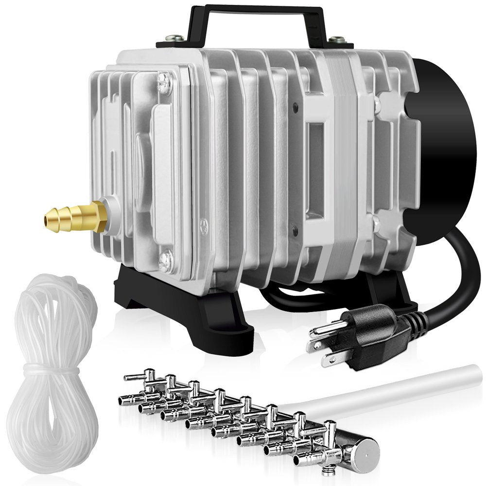 Simple Deluxe Commercial Air Pump 1030 GPH 35W 65L/Min 6 Outlets with Airline Tubing 25 Feet for Aquarium, Pond, Hydroponics Systems Air Pump, Silver Animals & Pet Supplies > Pet Supplies > Fish Supplies > Aquarium & Pond Tubing Simple Deluxe 1189 GPH  