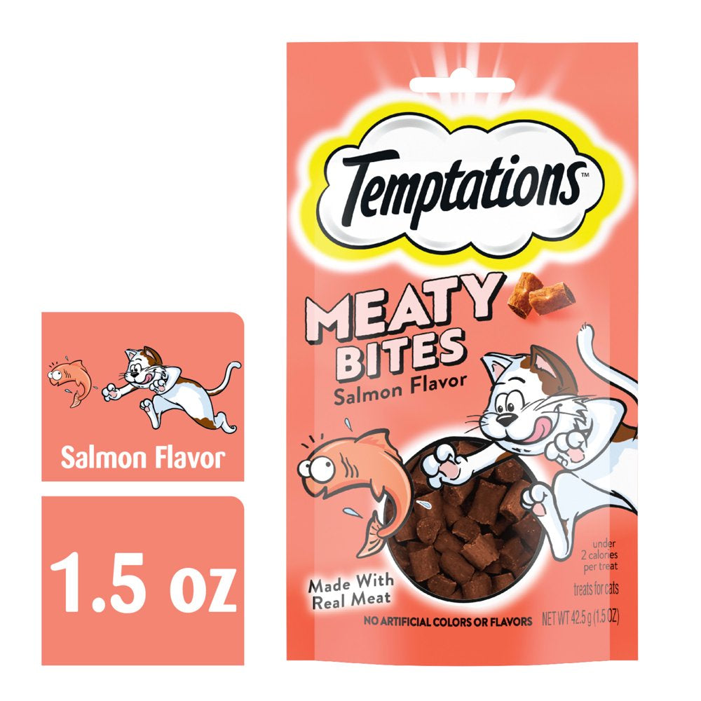 Temptations Meaty Bites Salmon Flavor Topper & Soft Treat for Cat, 1.5 Oz. (7 Count) Animals & Pet Supplies > Pet Supplies > Cat Supplies > Cat Treats Mars Petcare   