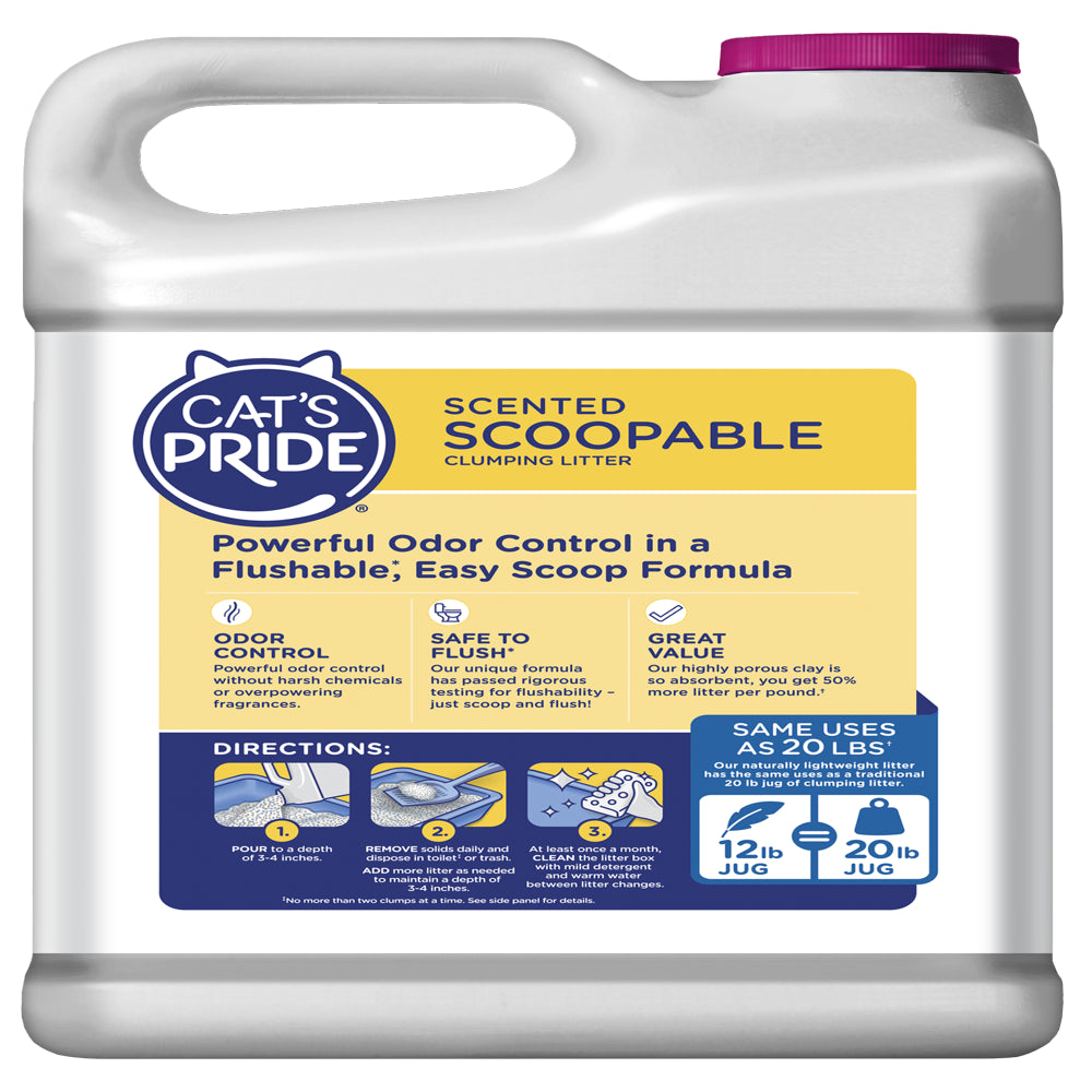 Cats Pride Scoopable Scented Lightweight Clumping Cat Litter, 12 Lb Jug Animals & Pet Supplies > Pet Supplies > Cat Supplies > Cat Litter Oil-Dri Corporation of America   