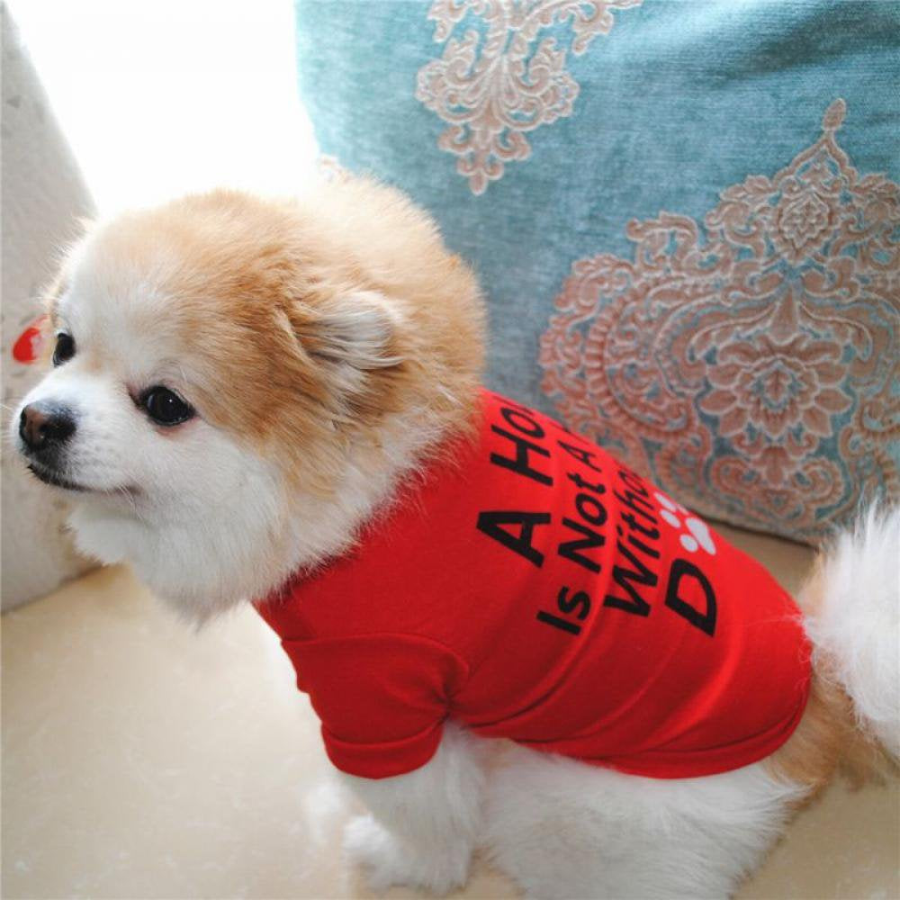Sale Promotion!Pet Puppy Summer Vest Small Dog Cat Dogs Clothing Cotton T Shirt Apparel Clothes Dog Shirt Pet Clothing Red L Animals & Pet Supplies > Pet Supplies > Cat Supplies > Cat Apparel Popvcly   