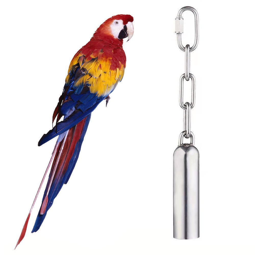 Squirrel Bell Swing Bells Medium Large Parrot Toy Stainless Steel Bell Stand Bell Parrot Cage Chew Toy Pet Bird Accessories for Parrot Macaw African Greys Small Cockatoo Parakeet Cockatiels Animals & Pet Supplies > Pet Supplies > Bird Supplies > Bird Cage Accessories BToBackyard   