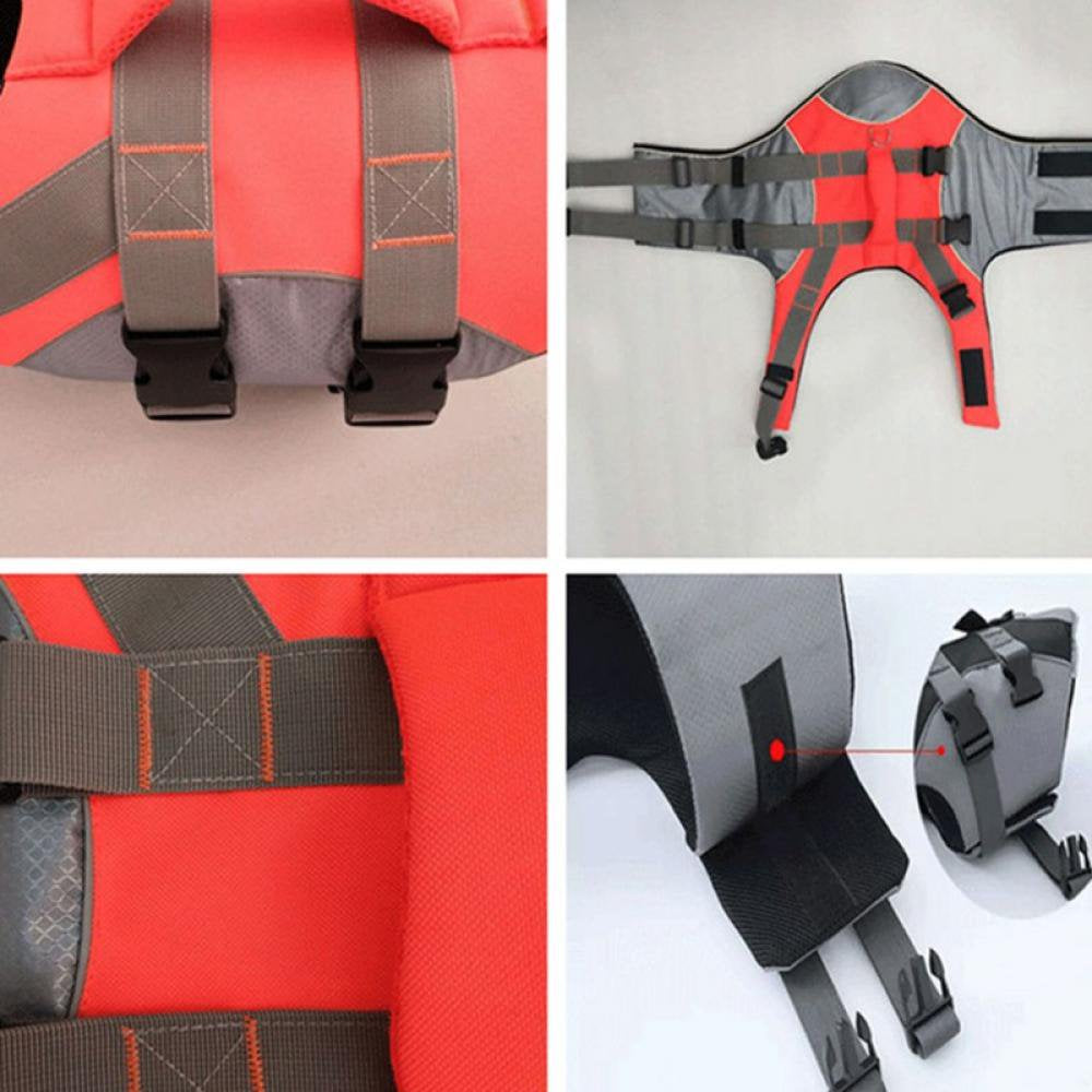 Dog Life Jacket Adjustable Dog Lifevest Swimsuit Safety Vest Apparel Lifesaver Coat S Animals & Pet Supplies > Pet Supplies > Dog Supplies > Dog Apparel Sunmark   