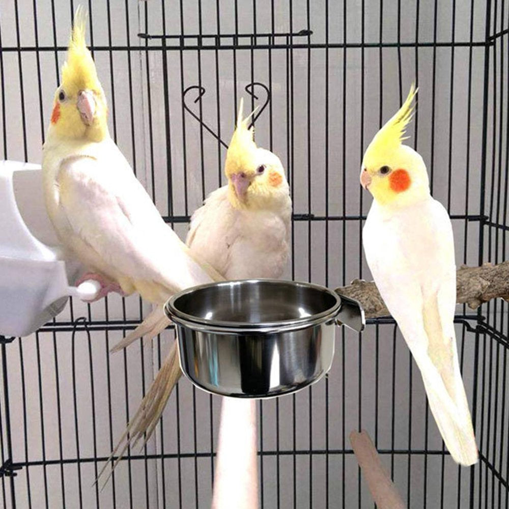 PROKTH Bird Cage Feeding Bowl Parrot Perch Stand with Food Water Bowl Animals & Pet Supplies > Pet Supplies > Bird Supplies > Bird Cages & Stands PROKTH   