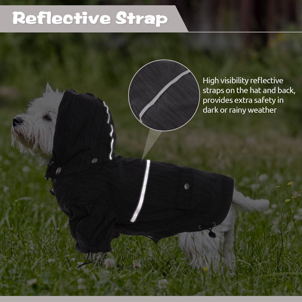 Kuoser Dog Rain Coat Pet Hooded Rain Jacket Waterproof Poncho Rainwear for Small Medium Dogs Animals & Pet Supplies > Pet Supplies > Dog Supplies > Dog Apparel Kuoser   