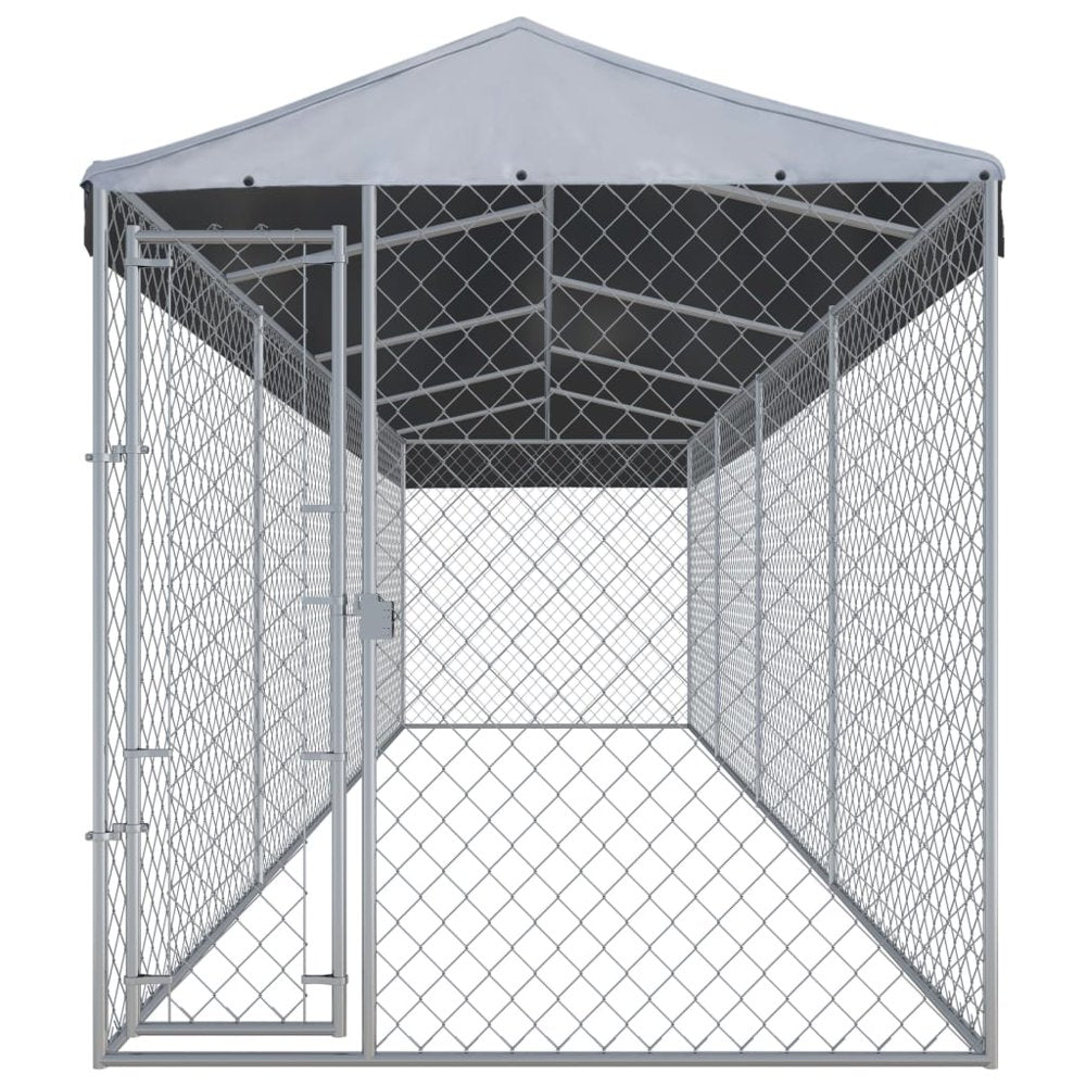 Tebru Outdoor Dog Kennel with Roof 299"X75.6"X94.5" Animals & Pet Supplies > Pet Supplies > Dog Supplies > Dog Kennels & Runs Tebru   