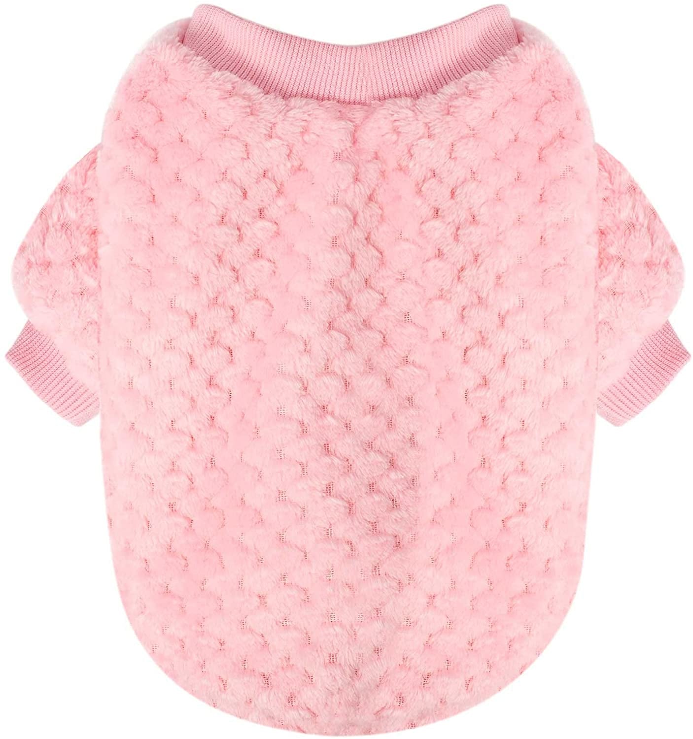 Dog Sweater, Dog Coat for Small Medium Dog or Cat, Warm Soft Flannel Pet Jacket for Puppy, Dogs Girl or Boy, Dog Cold Weather Coats Vest for Winter Christmas (Small, Pink) Animals & Pet Supplies > Pet Supplies > Dog Supplies > Dog Apparel POMIU   