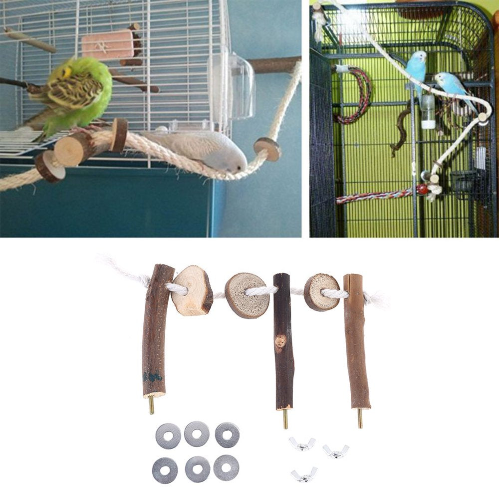 HOTYA Pet Bird Parrot Cockatiel Stand Frame Parakeet Cage Ladder Climbing Hammock Animals & Pet Supplies > Pet Supplies > Bird Supplies > Bird Cages & Stands HOTYA   