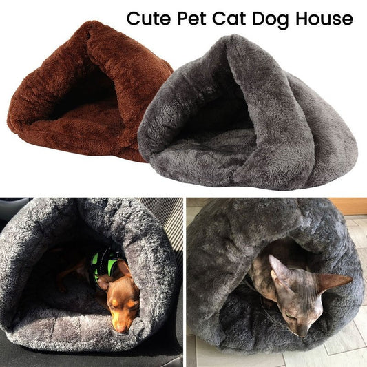 Pet Cat Dog Nest Bed Puppy Soft Warm Cave House Winter Sleeping Bag Mat Pad Animals & Pet Supplies > Pet Supplies > Cat Supplies > Cat Beds Willstar 45X45CM grey 