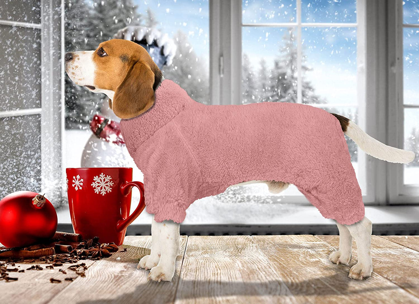 Fuzzy Dog Pajamas Turtleneck Dog Clothes Warm Soft Cozy Lightweight Dog Pjs Dog Sweaters for Small Dogs(Pink-Xs) Animals & Pet Supplies > Pet Supplies > Dog Supplies > Dog Apparel Stpiatue   