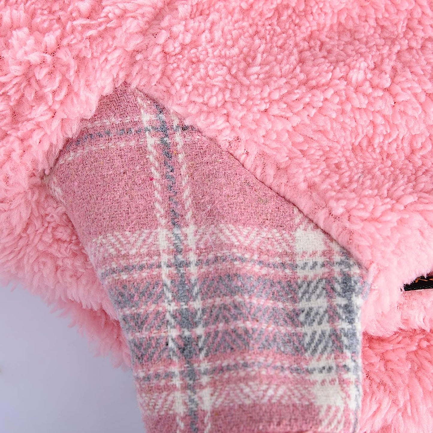 Winter Dog Dress, Fleece Dog Sweater for Small Dogs, Cute Warm Pink Plaid Puppy Dresses Clothes for Chihuahua Yorkie, Soft Pet Doggie Clothing Flanne Lining Cat Apparel (Pink, X-Small) Animals & Pet Supplies > Pet Supplies > Dog Supplies > Dog Apparel Sebaoyu   