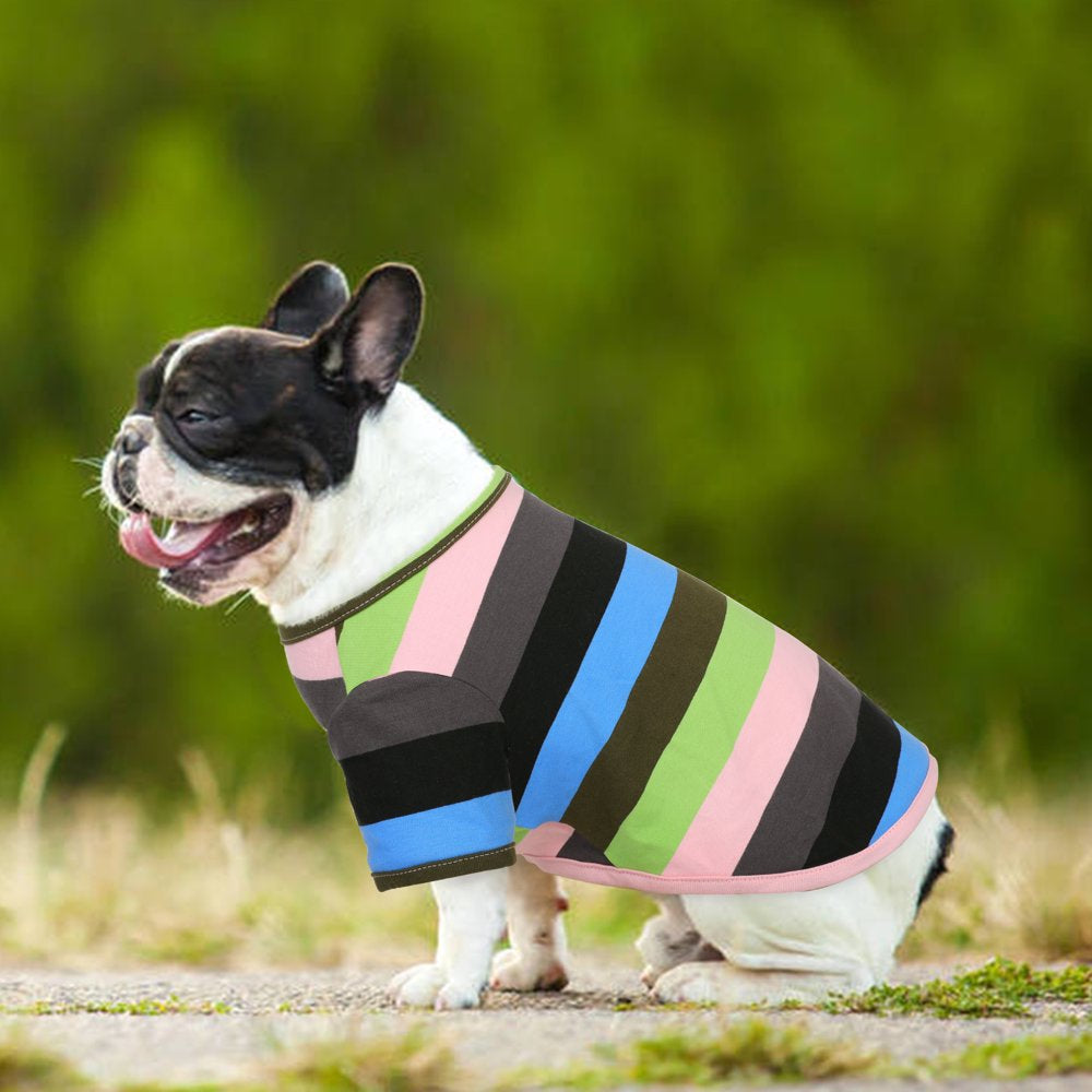 IDOMIK Dog Shirt Dog Striped T-Shirt Soft Breathable Pet Apparel Puppy Sweatshirt Dog Clothes for Small Medium Dogs Animals & Pet Supplies > Pet Supplies > Dog Supplies > Dog Apparel IDOMIK   