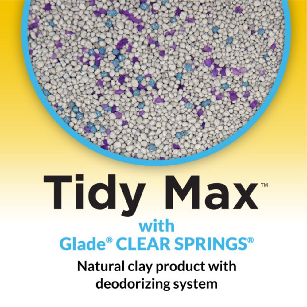 Purina Tidy Cats Clumping Cat Litter, Tidy Max Glade Tough Odor Clear Springs Multi Cat Litter, 38 Lb. Box Animals & Pet Supplies > Pet Supplies > Cat Supplies > Cat Litter Nestlé Purina PetCare Company   