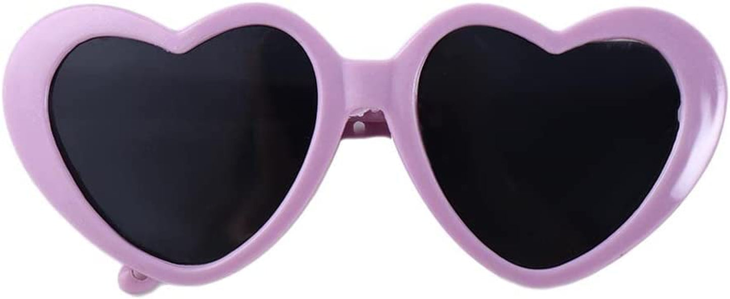 Cat Glasses Heart Pets Party Decor Cat Photos Props Puppy Cat Eye-Wear Small Dog Cosplay Photo Props Cute Sunglasses(Yellow) Animals & Pet Supplies > Pet Supplies > Dog Supplies > Dog Apparel generic Purple  