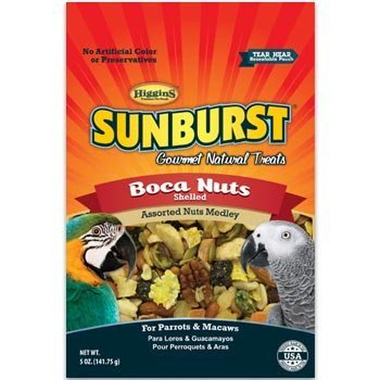 Higgins Sunburst Boca Nuts Bird Treat, 5 Oz Animals & Pet Supplies > Pet Supplies > Bird Supplies > Bird Treats HIGGINS GROUP   