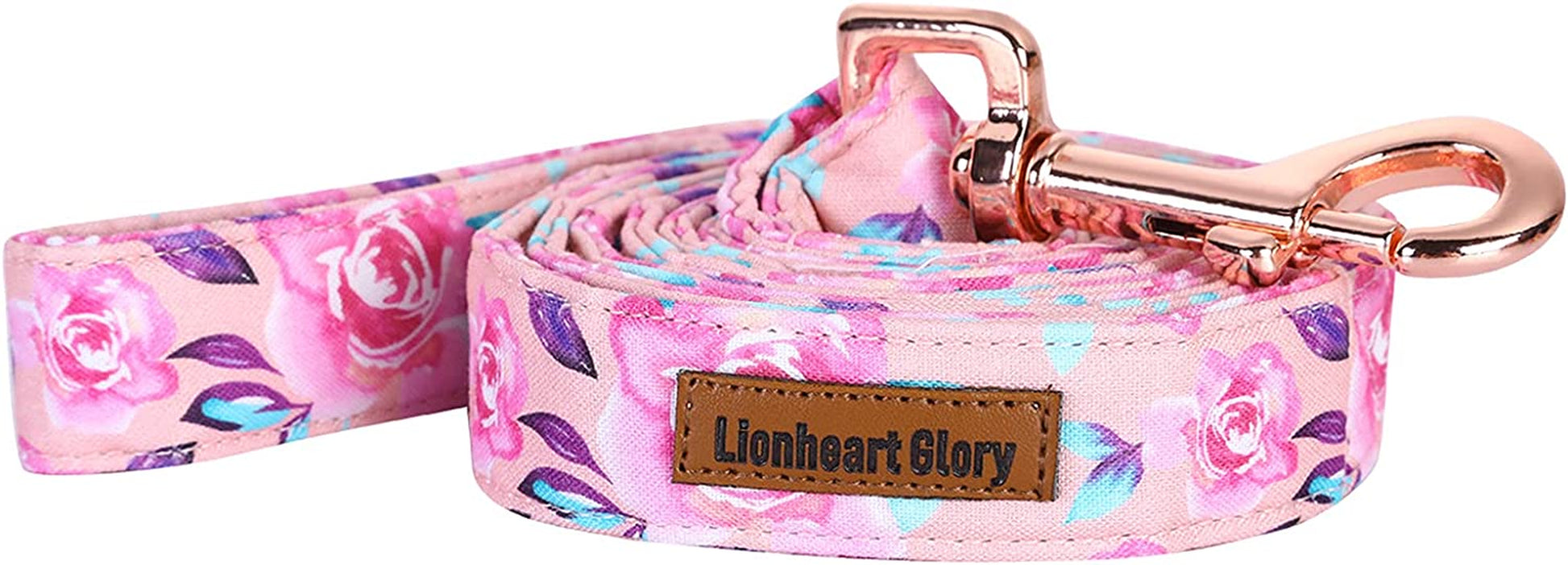 Lionheart Glory Floral Rose Print Dog Collar Adjustable Soft Dog Collar with Bowtie, Girl Pet Collars for X-Small Small Medium Large Dogs Animals & Pet Supplies > Pet Supplies > Dog Supplies > Dog Apparel Lionheart glory L:Pink Peony X-Small (Pack of 1） 