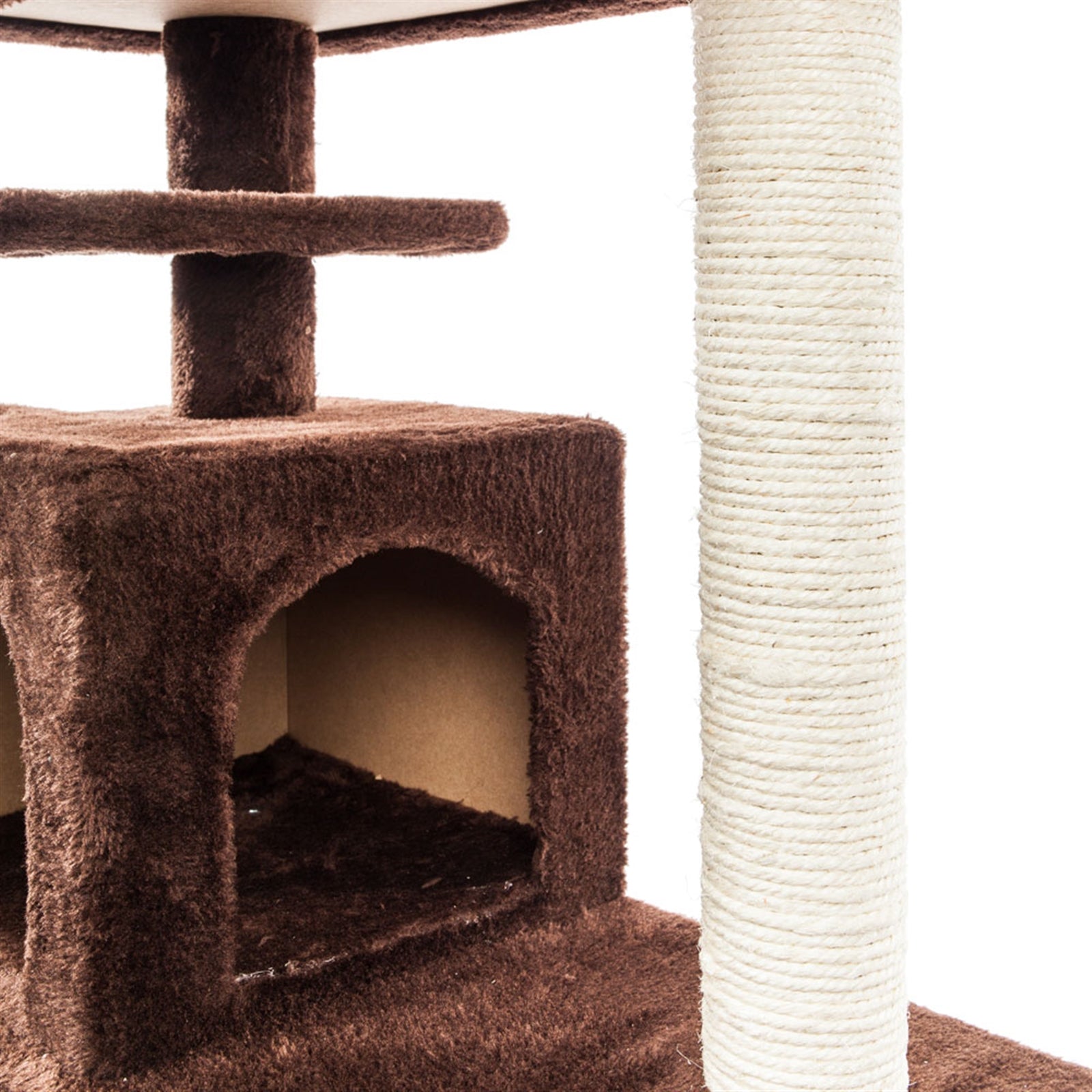 Leafy Paddy 52 Inches Cat Tree,Large Cat Tower,Multi-Level Cat Tree Stand House Furniture Kittens Activity Tower with Scratching Posts Kitty Pet Play House Brown Animals & Pet Supplies > Pet Supplies > Cat Supplies > Cat Furniture Leafy Paddy   