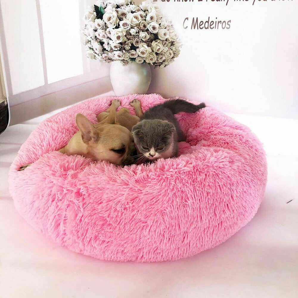 Pudcoco Pet Dog Cat Calming Bed Warm Soft Plush round Cute Nest Sleeping Animals & Pet Supplies > Pet Supplies > Cat Supplies > Cat Beds Pudcoco   