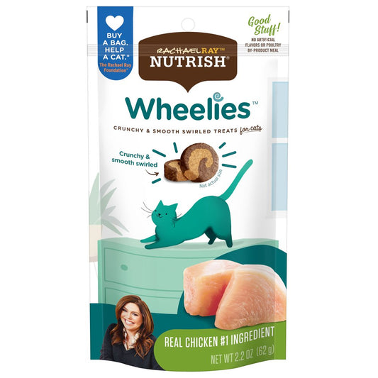 Rachael Ray Nutrish Wheelies Cat Treats, Chicken, 2.2 Ounce Bag Animals & Pet Supplies > Pet Supplies > Cat Supplies > Cat Treats The J.M. Smucker Company   