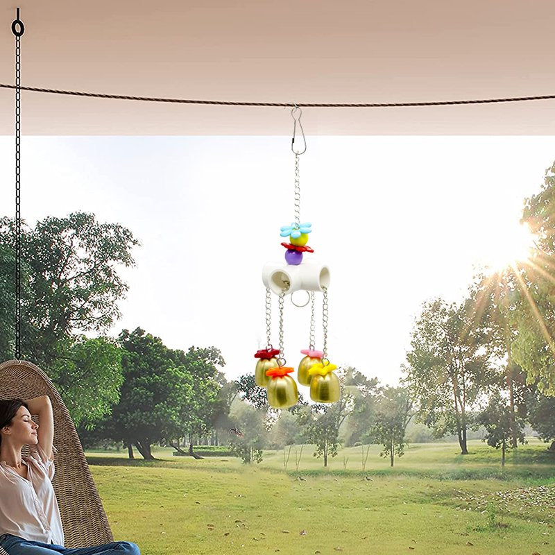 Parrot Bell Toys Birds Chewing Hanging Swing Cage Toy Bite Accessories Parakeet Beads Toy Pet Birds Supplies Animals & Pet Supplies > Pet Supplies > Bird Supplies > Bird Cage Accessories Enow-YL   