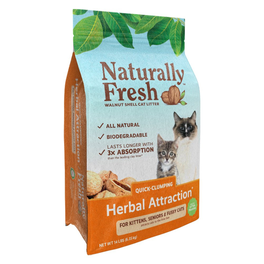 Naturally Fresh Walnut-Based Herbal Attraction Quick-Clumping Cat Litter 14 Lb. Bag Animals & Pet Supplies > Pet Supplies > Cat Supplies > Cat Litter Eco-Shell LP   