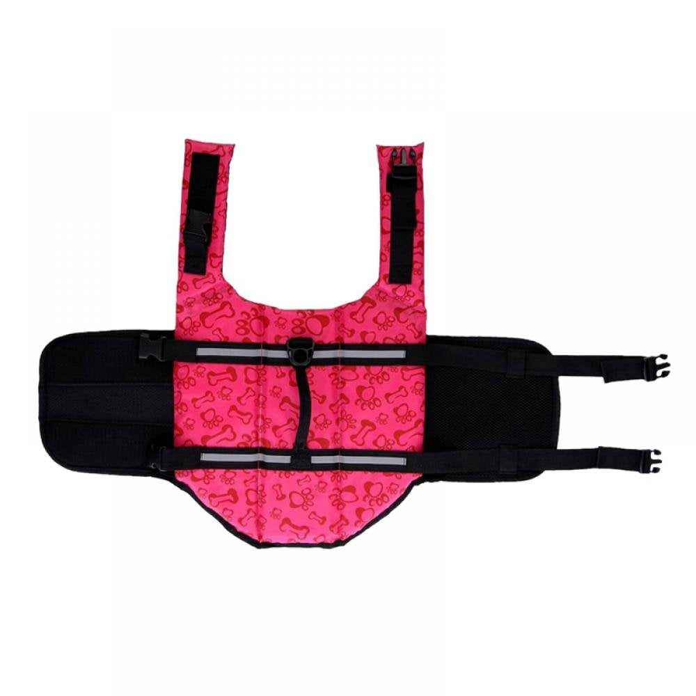 Dog Life Jacket Adjustable Dog Lifevest Swimsuit Safety Vest Apparel Lifesaver Coat for Small Large Cats Puppy Kitty with Handle Reflective for Swimming and Boating Animals & Pet Supplies > Pet Supplies > Cat Supplies > Cat Apparel Left wind   