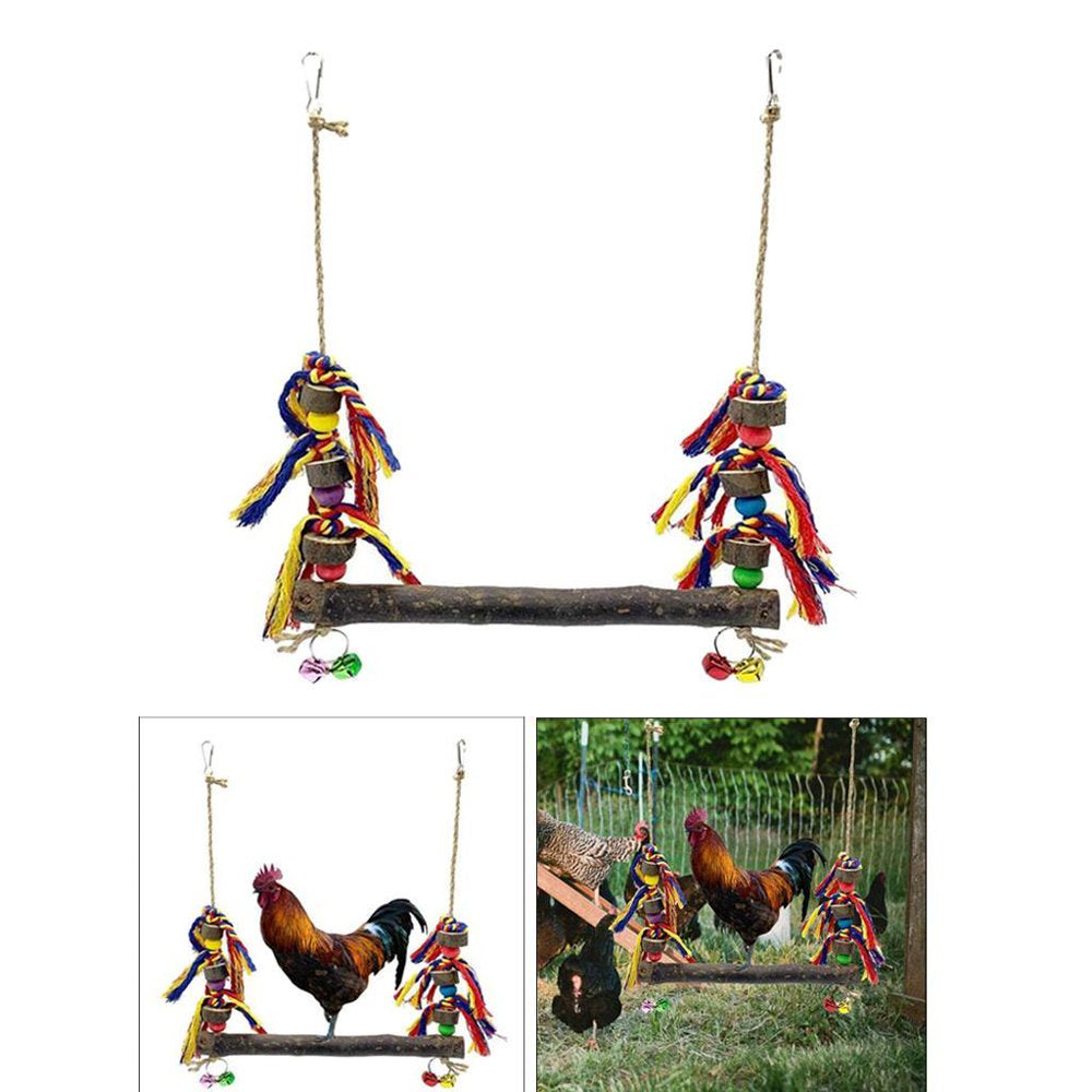 Chicken Ladder Wooden Bird Perch Toy Large Birds Canary B B