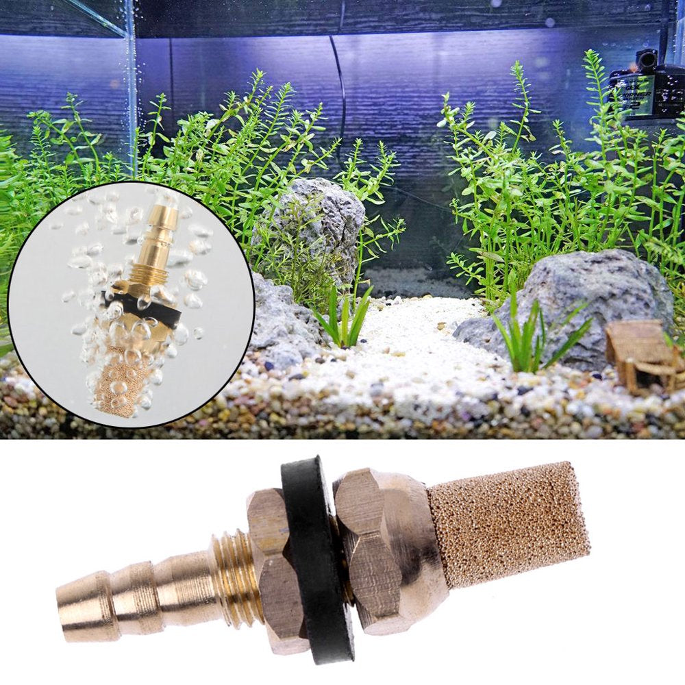 Air Stone Copper Bubbler Aquarium Fish Tank Air Pump Accessories Reusable Mineral Stones Diffuser 1.6" Height