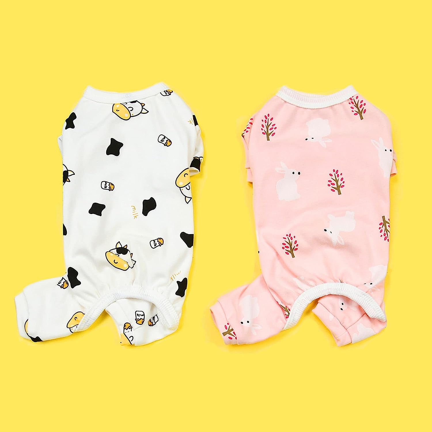 2 Pieces Dog Pajamas Cute Funny Printed for Cotton Puppy Clothes Holiday Festival Party Dogs Costumes Doggie Shirts Cat Outfits Dog Sweatshirt for Small Dogs Cats Boy Girl Clothes Animals & Pet Supplies > Pet Supplies > Dog Supplies > Dog Apparel LifeWheel   