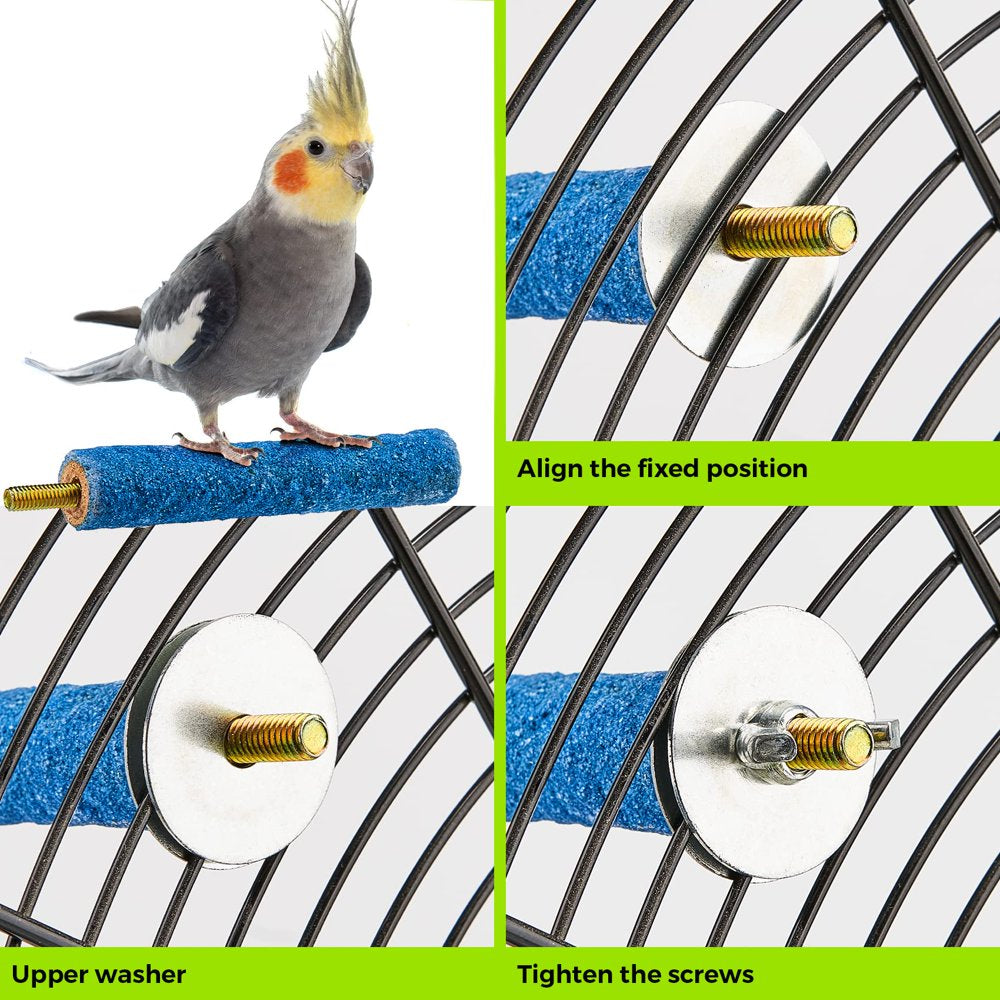 ISHANTECH 2PCS Bird Feeding Cup+Bird Perch Stand; Bird Toys,Cuttlebone Stand Holder Rack Birdcage Accessories Animals & Pet Supplies > Pet Supplies > Bird Supplies > Bird Cage Accessories ISHANTECH   