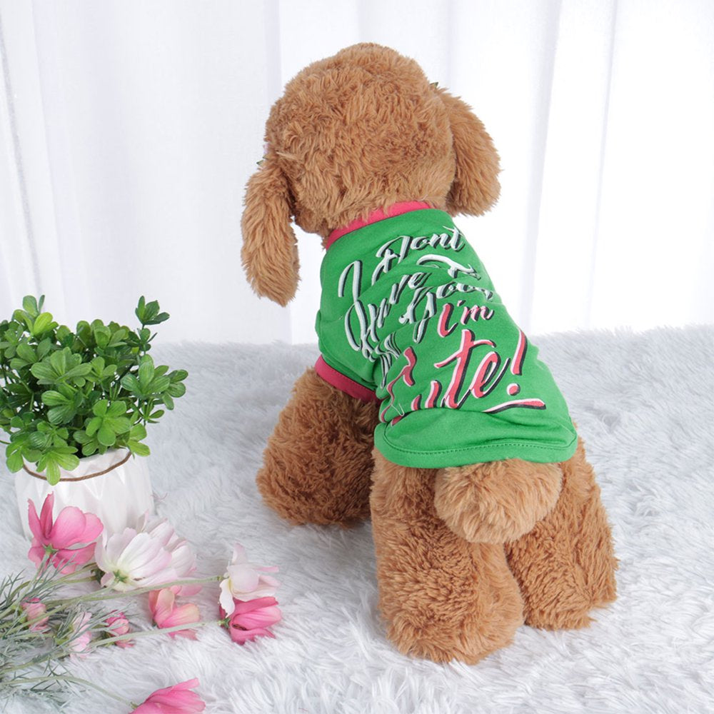 Pet T Shirt Spring Summer Dog Puppy Small Pet Cat Apparel Clothes Costume Vest Tops #16 Stripe Style, L