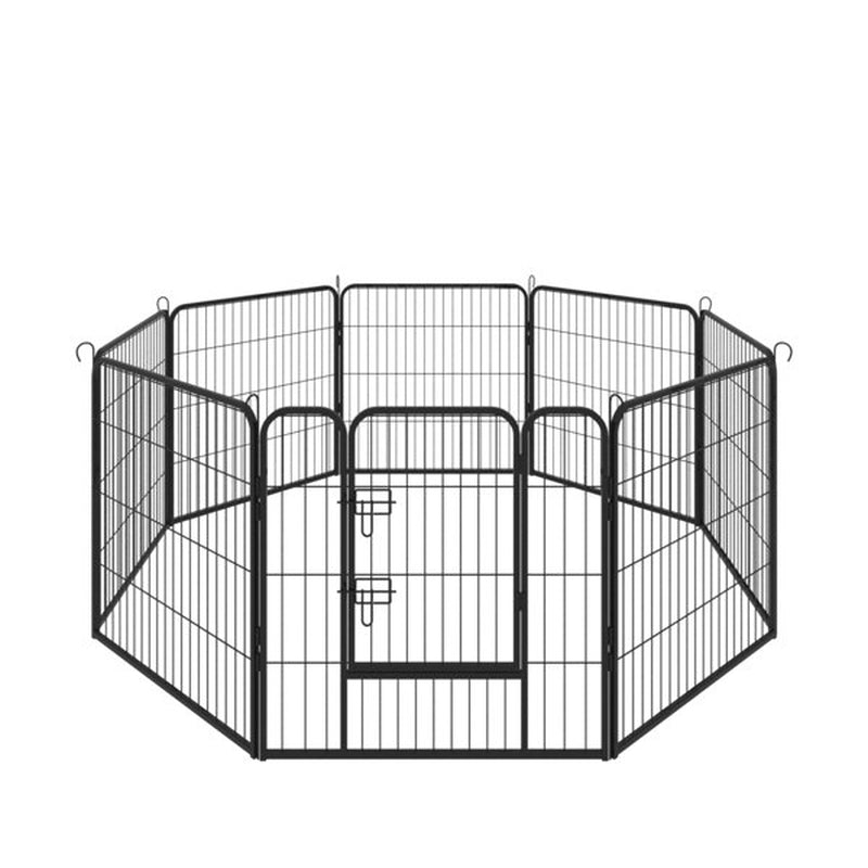 Fithood LEAVAN 8-Panels High Quality Wholesale Cheap Best Large Indoor Metal Puppy Dog Run Fence / Iron Pet Dog Playpen